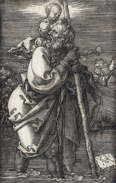 Saint Christopher Facing Left von Albrecht Dürer