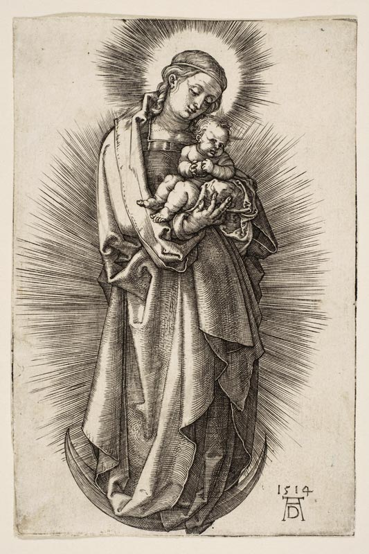 Virgin and Child on the Crescent with a Diadem von Albrecht Dürer