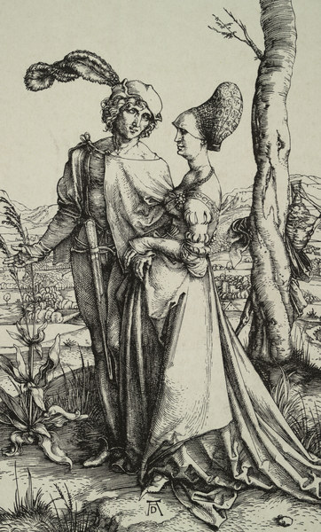 A.Dürer / Nobleman and lady.. / c.1496 von Albrecht Dürer
