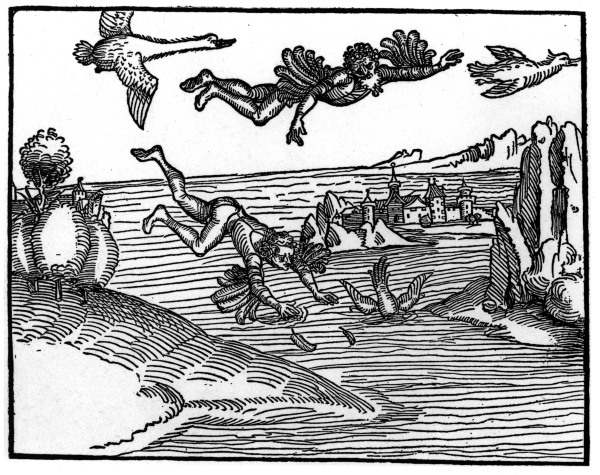 A.Dürer / The Fall of Icarus / Wood cut von Albrecht Dürer