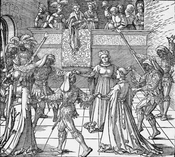 A.Dürer / The Torch Dance / c.1516 von Albrecht Dürer
