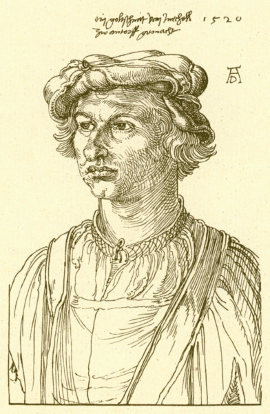A.Dürer, A Goldsmith from Mecheln /Draw. von Albrecht Dürer