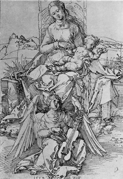 A.Dürer, Madonna & Child on Grassy Bench von Albrecht Dürer