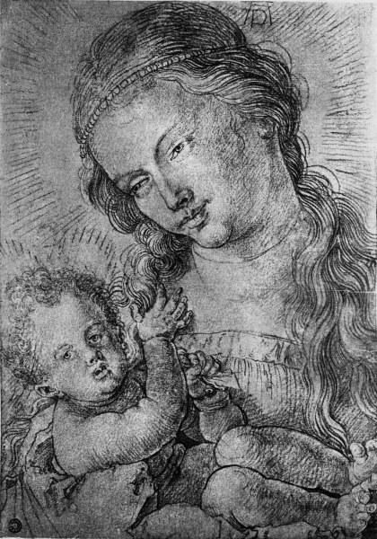 A.Dürer, Madonna and Child / c.1510/20 von Albrecht Dürer