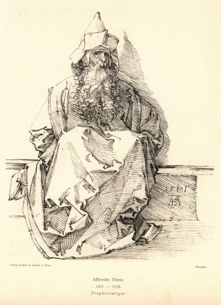 A.Dürer, Seated Bearded Man / Draw. von Albrecht Dürer