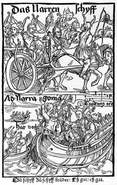 Brant, Ship of Fools / Woodcut / Dürer von Albrecht Dürer