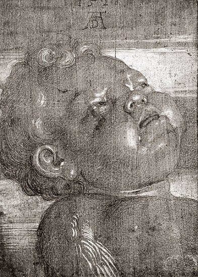 Cherubim Crying, 1521 (graphite & gouache on paper) von Albrecht Dürer
