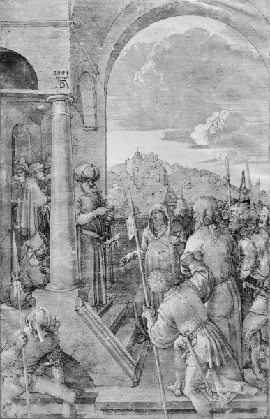 Christ before Caiaphas / Dürer / 1504 von Albrecht Dürer