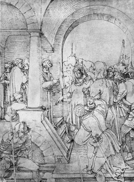Christ before Pilate / Dürer / 1504 von Albrecht Dürer