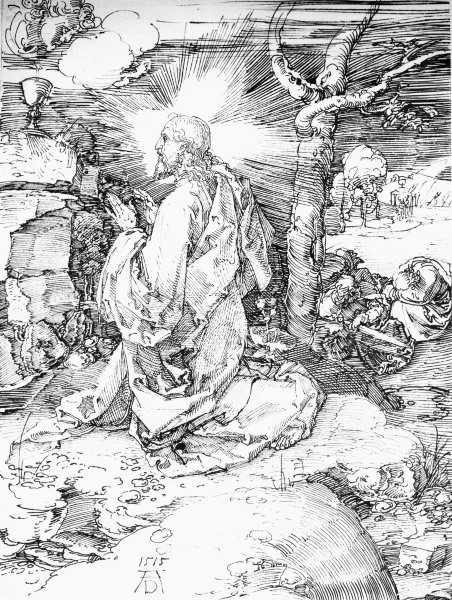 Christ on Mt. of Olives / Dürer / 1515 von Albrecht Dürer