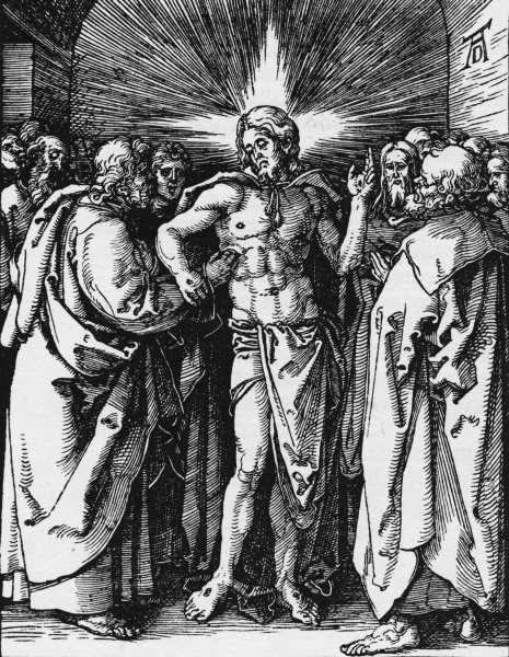 Doubting Thomas / Dürer / c.1510 von Albrecht Dürer