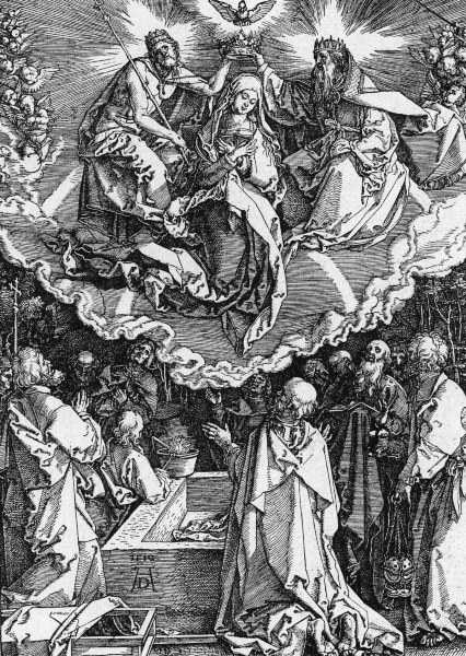 Dürer / Mary s Assumption / Woodcut von Albrecht Dürer