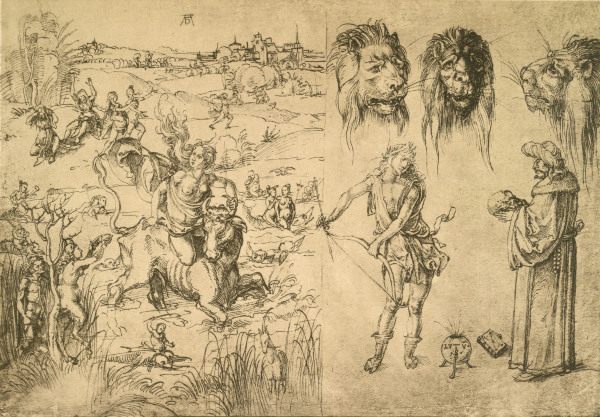 Duerer / Rape of Europa / c.1494-5 von Albrecht Dürer