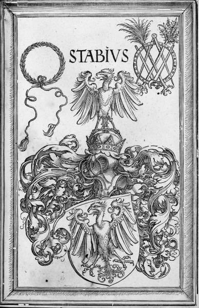 Dürer, Coat of Arms of Stabius / Woodcut von Albrecht Dürer