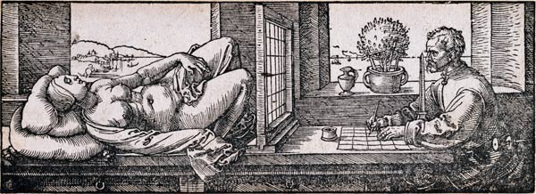 Der Zeichner des weiblichen Modells von Albrecht Dürer