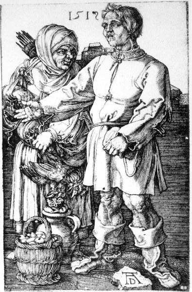 Dürer, Peasants at the Market/Engr./1519 von Albrecht Dürer
