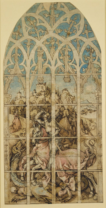 Entwurf für ein Glasgemälde mit dem Heiligen Georg von Albrecht Dürer