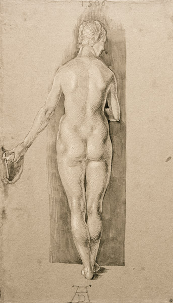 A.Dürer, Female Nude fr.Behind / 1506 von Albrecht Dürer