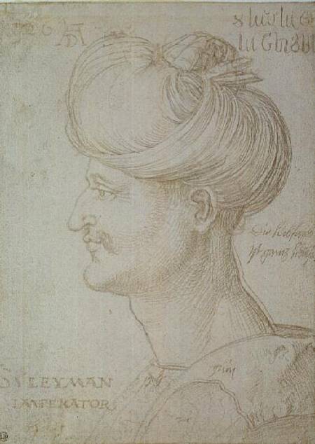 Head of Suleyman the Magnificent (1494-1566) von Albrecht Dürer