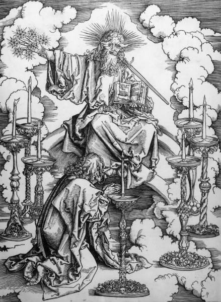John sees the 7 lamps / Dürer / c.1497/8 von Albrecht Dürer