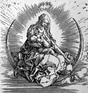 Maria mit Kind in Mondsichel von Albrecht Dürer