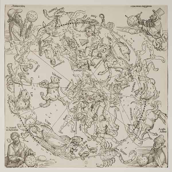 Dürer, Northern Hemisphere /Woodcut/1515 von Albrecht Dürer