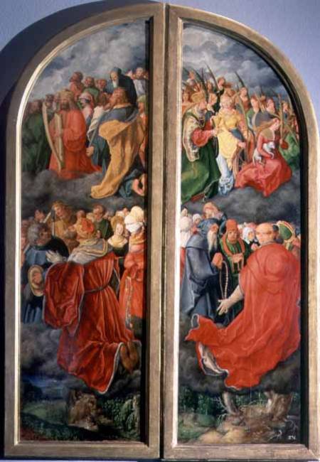 All Saints Day altarpiece, partial copy in the form of two side panels von Albrecht Dürer