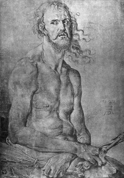 Seated Man of Sorrows / Dürer / 1522 von Albrecht Dürer