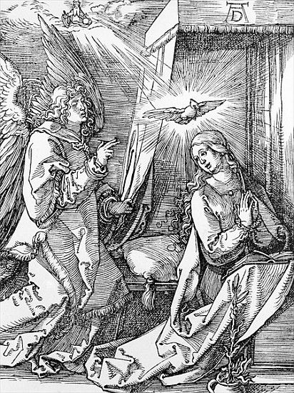 The Annunciation from the ''Small Passion'' series von Albrecht Dürer