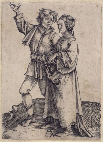 The Farmer and his Wife / Dürer / 1495 von Albrecht Dürer