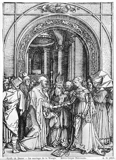 The marriage of the Virgin, from the ''Life of the Virgin'' series, c.1504-05 von Albrecht Dürer