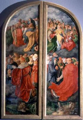 All Saints Day altarpiece, partial copy in the form of two side panels 16th centu