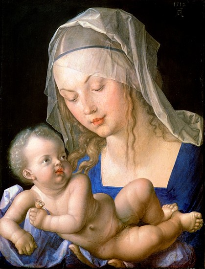 Virgin and child holding a half-eaten pear von Albrecht Dürer