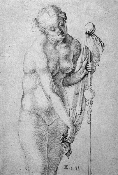 Weibliche Aktstudie mit Draperie von Albrecht Dürer