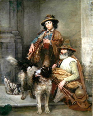 Travelling Italian Players, 1854 (oil on canvas) von Aleksander Stankiewicz