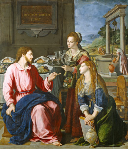 Christus bei Maria und Martha von Alessandro Allori