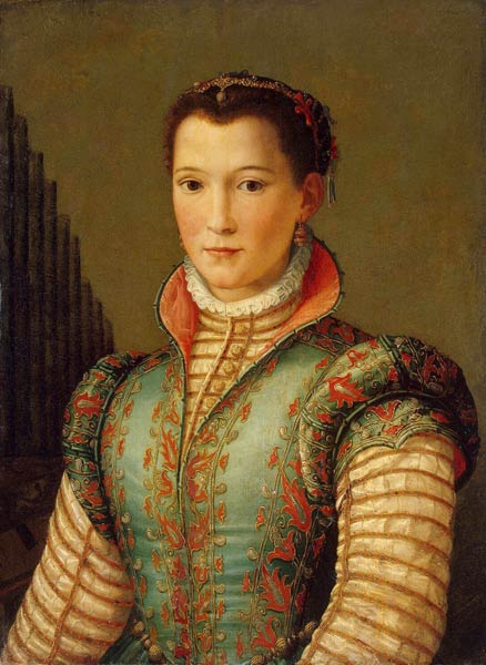 Porträt Eleonora von Toledo (1522–1562), Ehefrau von Cosimo I. de' Medici von Alessandro Allori