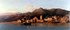 View of Taormina, Sicily, with Mount Etna in the background 1868