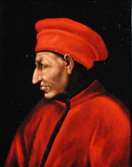 Portrait of Cosimo de'Medici (II Vecchio) (1389-1463) copied from Jacopo Pontormo (1494-1557) von Alessandro Pieroni