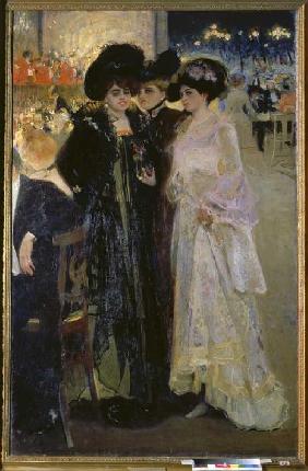 Damen in einem Pariser Café 1903