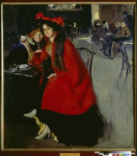 Im Café 1902