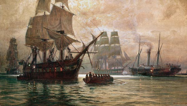 Österreichische Schiffe bei der Belagerung von Venedig von Alexander Kircher