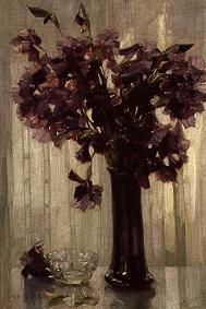 Vase mit violetten Blumen von Alexander Koester