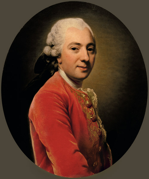 Portrait of a Man in a Red Caftan von Alexander Roslin
