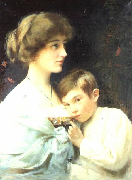 A Portrait of Marian Harford and Her Son Stuart von Alexander Rossi