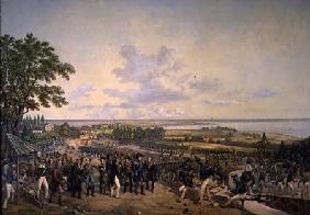 King Carl XIV Johan (1763-1844) of Sweden Visiting the Canal Locks at Berg in 1819 1856