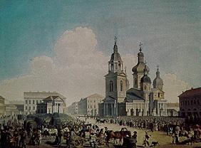 Moskau, der Sennaja-Platz. 1822