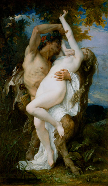 Nymph Abducted by a Faun von Alexandre Cabanel