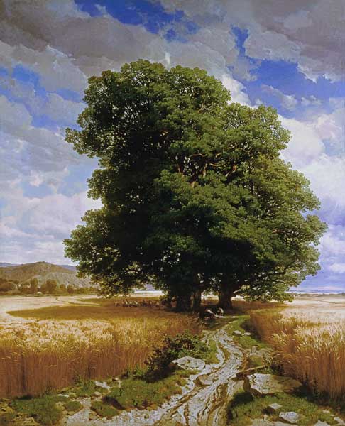 Landscape with Oaks von Alexandre Calame