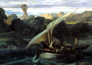 Polyphem und das Schiff des Odysseus von Alexandre Gabriel Decamps